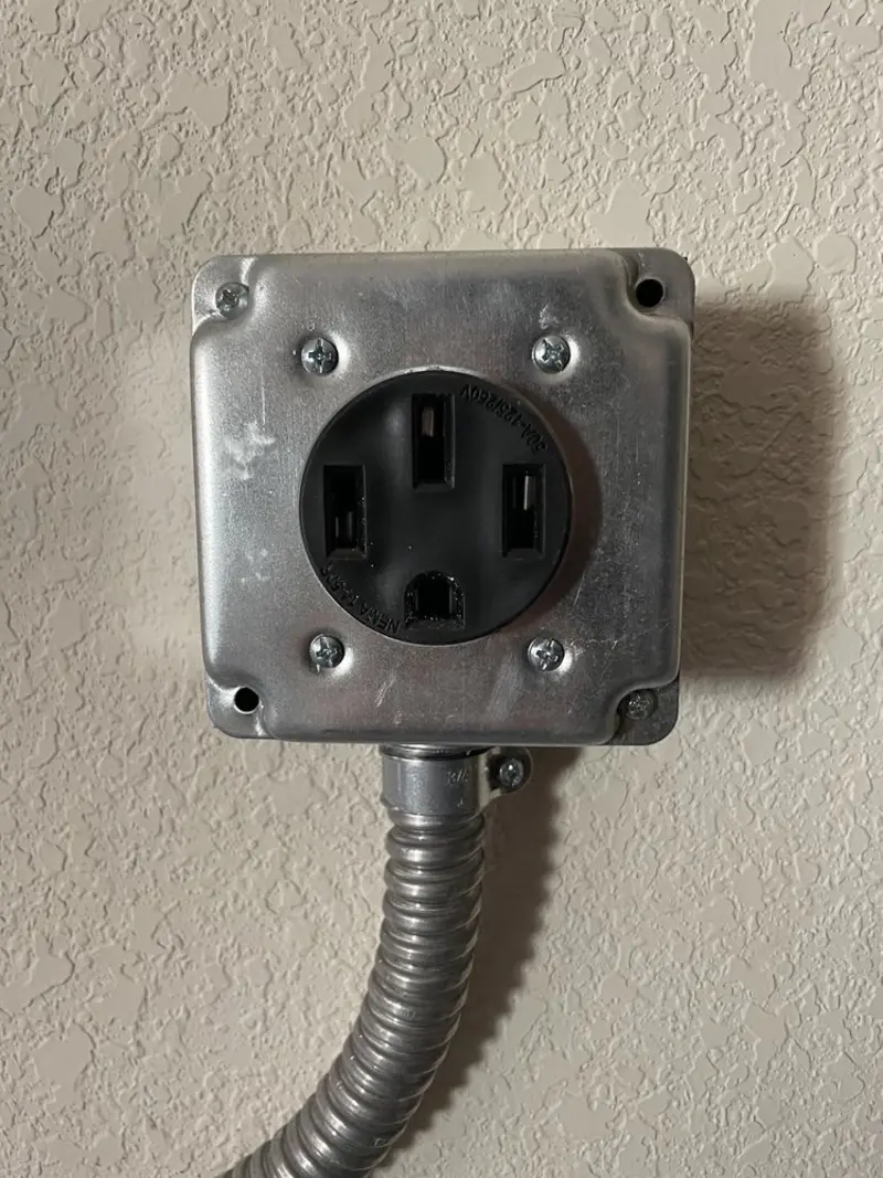 NEMA 14-50 outlet installed for Electrical Panel Upgrade in Cannon AFB